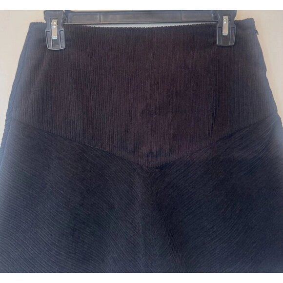 Womens Black Ribbed Lined Side Zip Mini Skirt Small Punk Goth Steampunk Emo Rock - Picture 3 of 10